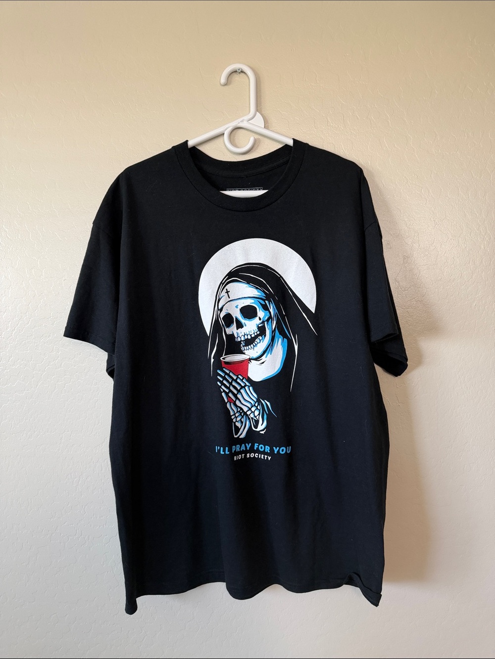 Riot society printed black shirt